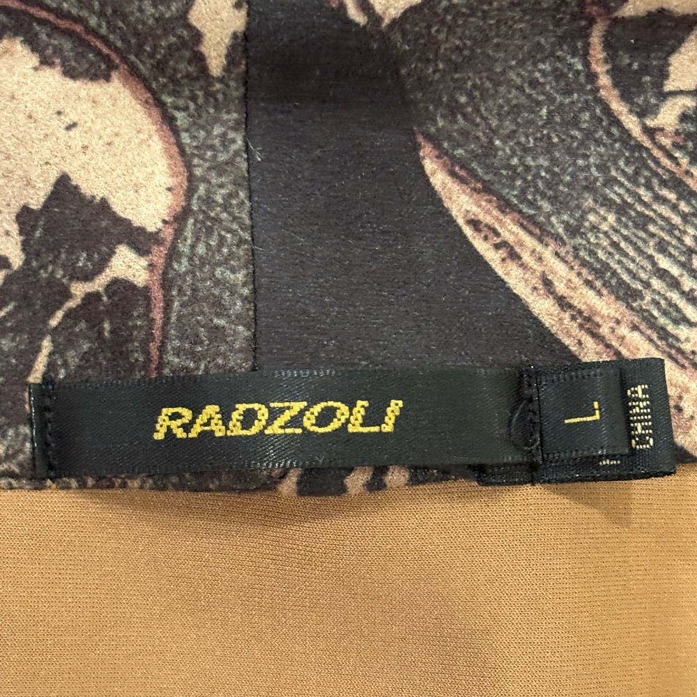 Radzoli Floral Asymmetrical Grey & Pastel Embroidery Detail Button-Up Tunic, L - Picture 10 of 13